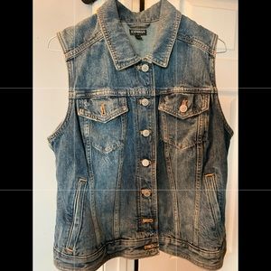 Express Blue Denim Vest